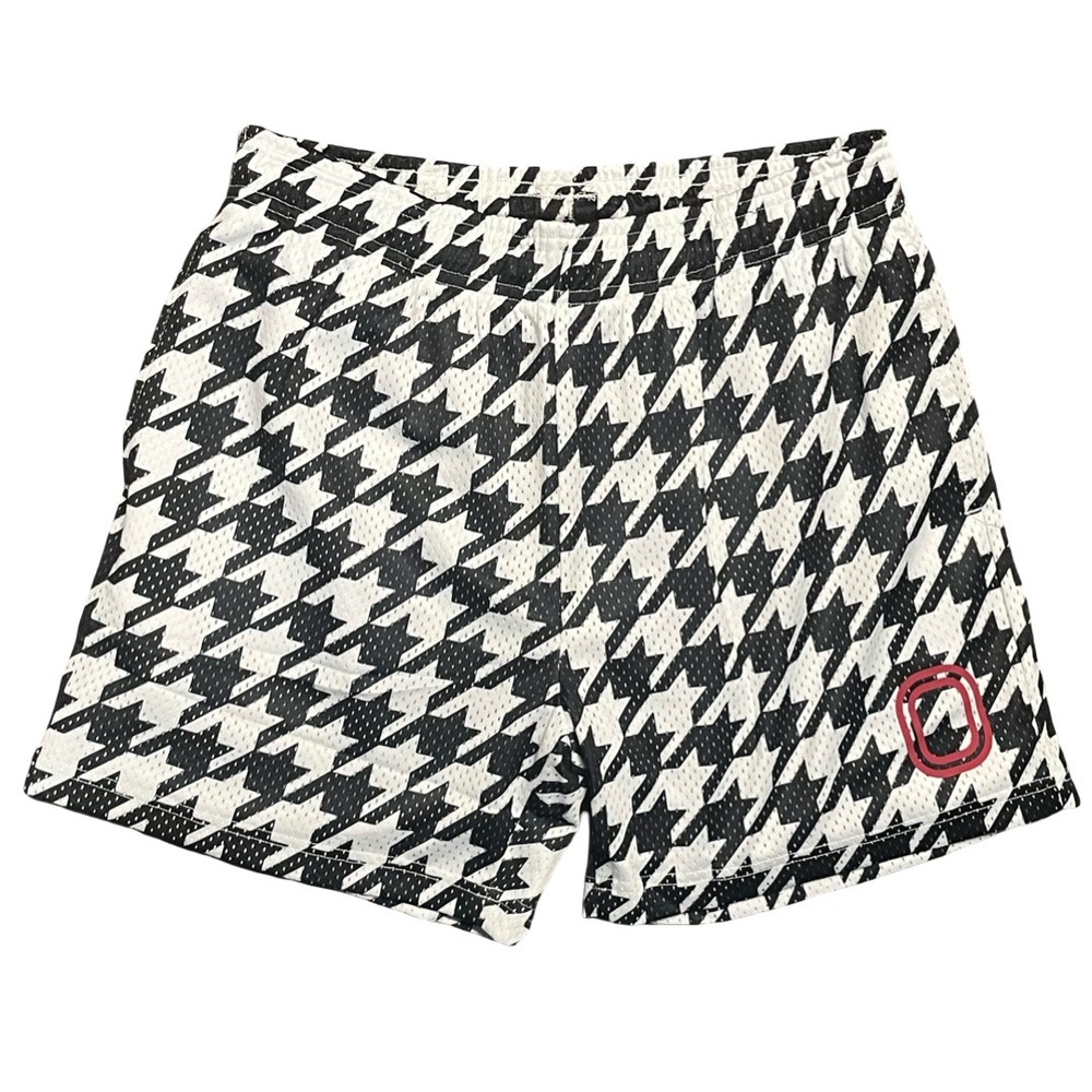 Overtime Basketball Shorts Mens Medium Blue White Patterned Mesh Athletic Shorts